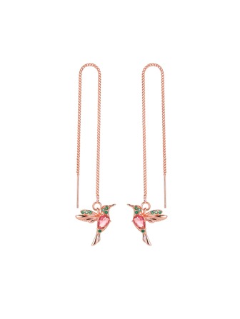 水鑽鳥裝飾耳線