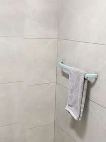 1pc Blue Towel Bar, Nordic Plastic Towel Rack For Bathroom - Multicolor - View 3