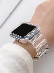 二合一透明錶帶和保護殼適用於Apple Watch - 無色 - 查看 1