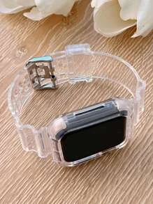 二合一透明錶帶和保護殼適用於Apple Watch - 無色 - 查看 2