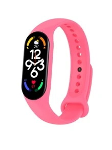 2 en 1 liso Funda & Correa de reloj compatible con Xiaomi - Rosa - Ver 1