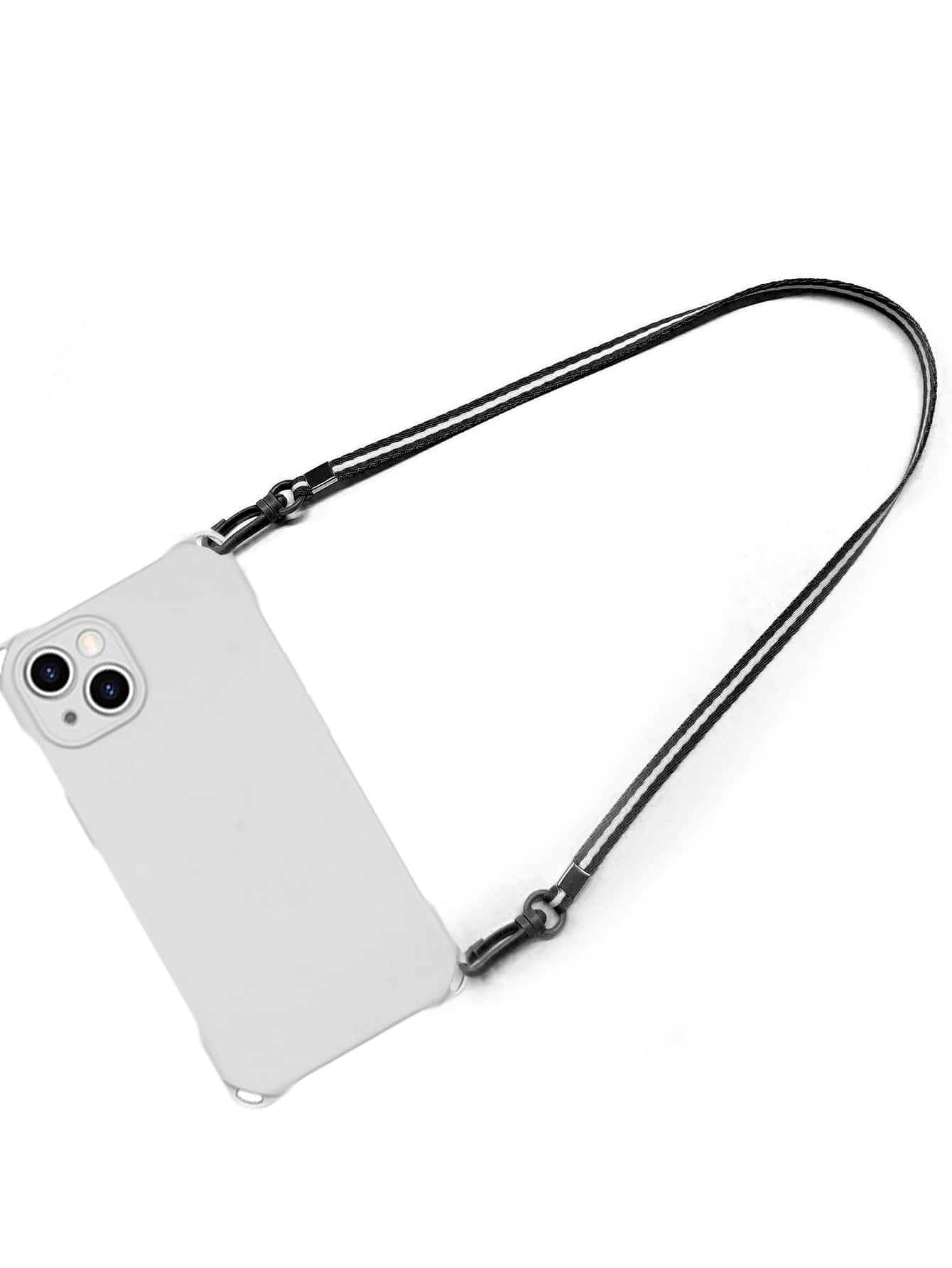 1入組雙頭手機掛繩 - 黑與白 - 查看 1
