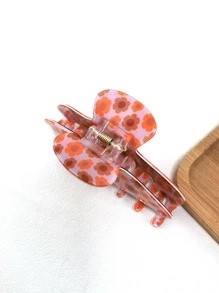 Floral Pattern Hair Claw - Multicolor - View 4