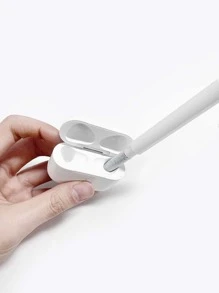 Bộ làm sạch tai nghe đa năng 2 chiếc có hộp lưu trữ Tương thích với AirPods - trắng - Xem 3