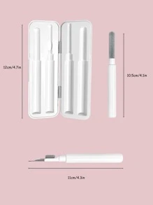 Bộ làm sạch tai nghe đa năng 2 chiếc có hộp lưu trữ Tương thích với AirPods - trắng - Xem 4