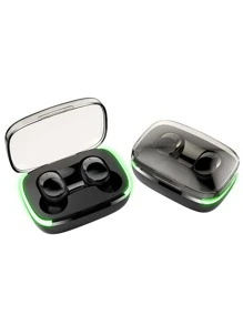 Sound Insulation In-ear Design Waterproof Breathing Light Voice Control Type-C Wireless Headphone - Black - View 2