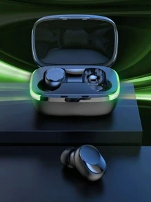 Sound Insulation In-ear Design Waterproof Breathing Light Voice Control Type-C Wireless Headphone - Black - View 3