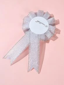 1pc Bride-To-Be Badge, Wedding Brooch, Wedding Party Accessory, Bride Gift Party Decoration, Christmas - White - View 4