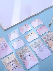 3pcs Cartoon Animal Pattern Sticky Note - Grey - View 2