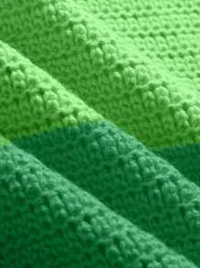 Franclia Top de punto unicolor de espalda abierta con cordón bajo asimétrico - Verde - Ver 3