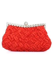 Túi xách nữ buổi tối Pha lê kim cương - Đỏ - Xem 1