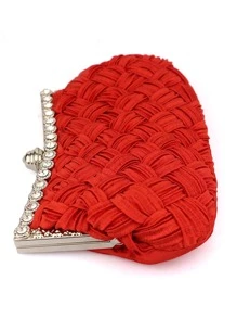 Túi xách nữ buổi tối Pha lê kim cương - Đỏ - Xem 5