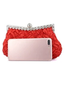 Túi xách nữ buổi tối Pha lê kim cương - Đỏ - Xem 7