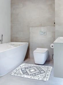 1入組花朵圖案沐浴波西米亞滌綸浴室毯 - 彩色 - 查看 1