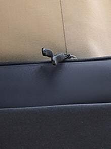 1pc 12 Inch Letter Patch Detail Waterproof Multifunction iPad Bag - Black - View 3