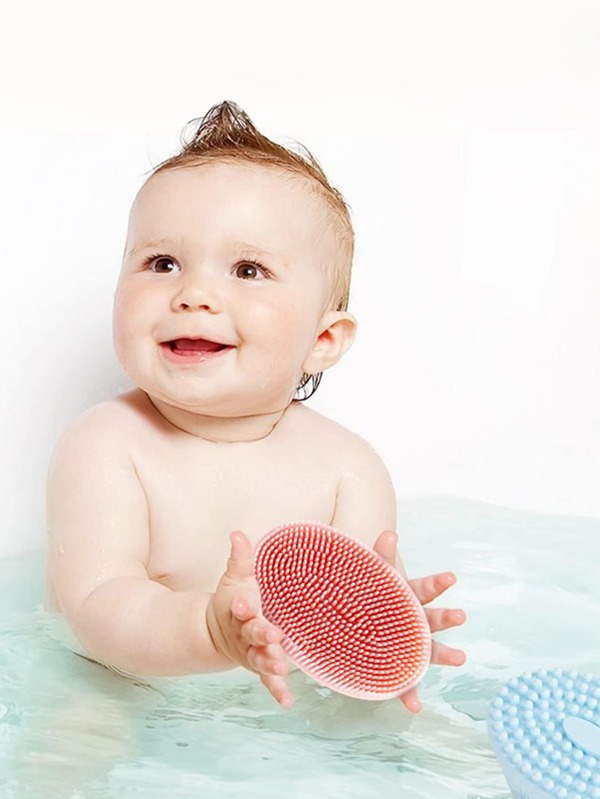 1pc Silicone Scalp Massager, Blue Shampoo Massage Brush For Bathroom