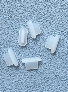 5 piezas de silicona Móvil Tapón antipolvo - transparente - Ver 4