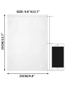 10入组便攜式PE旅行收納袋簡約透明多功能收納袋適合居家和旅行