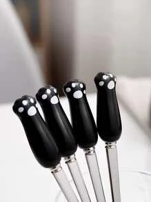1pc Stainless Steel Spoon, Paw Pattern Dinner Spoon For Kitchen - Multicolor - View 5
