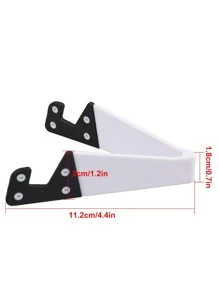1pc V-shaped Desktop Foldable Phone Holder - White - View 3
