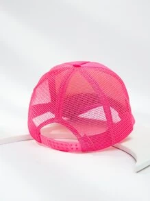 Solid Trucker Hat,Summer,Beach - Hot Pink - View 2