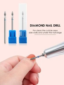 Nail Drill Bit, 1pc Metal Nail Bits For Nail Drill E-File, Bits Manicure Pedicure Remover Tools For Acrylic Gel Nails, Salon Home Nail Care Supplies For Acrylic Nail Gel Fast Remove