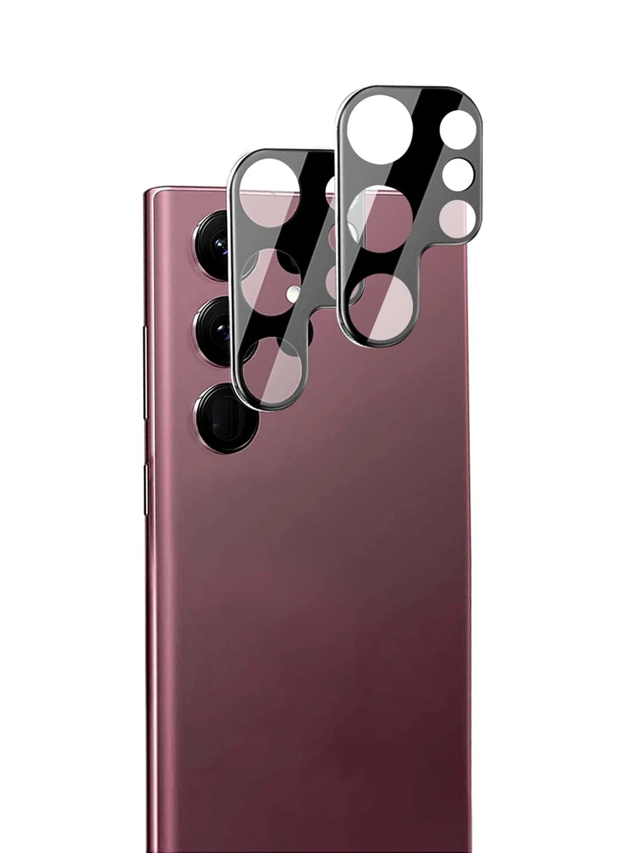 2 miếng bảo vệ ống kính HD Tương thích với Samsung - màu đen - Xem 1