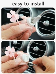 1入組豬設計汽車出風口裝飾品 - 粉色 - 查看 5