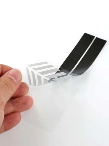 2pcs Striped Car Rearview Mirror Sticker - Black - View 3