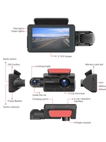 Set Of Black Non-Glare Night Vision Car Recorders - Black - View 9