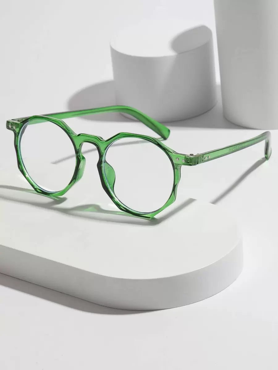 圓框眼鏡 - 綠色 - 查看 1