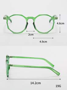 圓框眼鏡 - 綠色 - 查看 4
