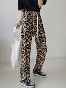 Quần thể thao nữ Dây kéo Túi In hoa Báo - Nhiều màu - Xem 3