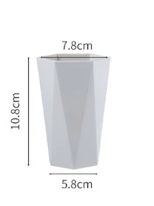 1入組塑料漱口杯灰色浴室漱口水刷牙儲物杯 - 灰色 - 查看 2