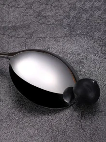 Bộ đồ ăn bằng thép không gỉ 4/16/24 chiếc, Bộ đồ ăn kiểu Tây Bồ Đào Nha, Thích hợp cho nhà hàng, tiệc cưới - Bạc - Xem 6