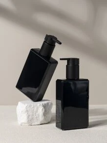 1pc 200ml Plastic Lotion Dispenser, Classic Black Lotion Bottle For Bathroom Home Bathroom Decor Fall Decor Back To School - Black - View 1