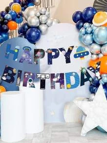 15 Cái/bộ Giấy Kéo Cờ Phi Hành Gia Hoa Văn Khẩu Hiệu Thiết Kế Treo Cờ Cho Tiệc Sinh Nhật - Nhiều màu - Xem 1