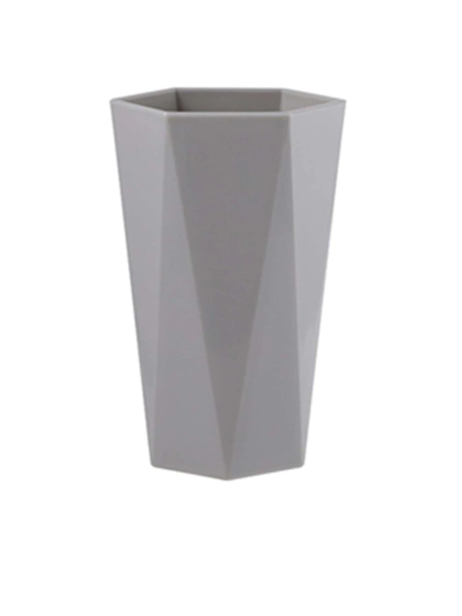 1入組塑料漱口杯灰色浴室漱口水刷牙儲物杯 - 灰色 - 查看 1