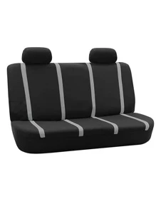 9入組撞色汽車座套套裝 - 灰色 - 查看 3