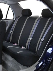 9入組撞色汽車座套套裝 - 灰色 - 查看 4