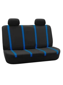 Bộ 9 Áo Bọc Ghế Ô Tô Hai Tông Màu - Màu xanh lam - Xem 2