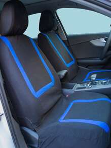 Bộ 9 Áo Bọc Ghế Ô Tô Hai Tông Màu - Màu xanh lam - Xem 4
