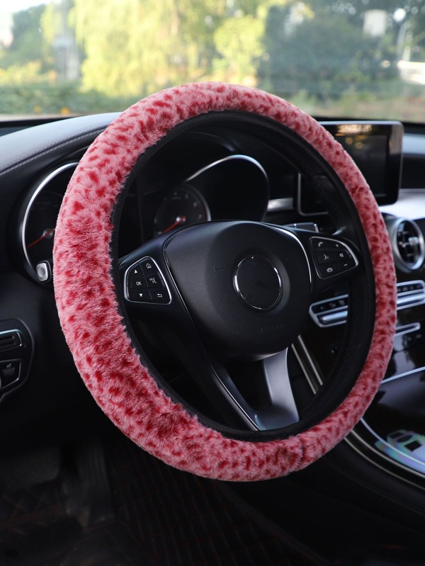 1pc Plush Car Steering Wheel Cover SHEIN USA