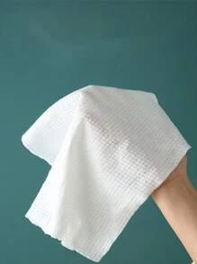 10pcs/set Fiber Face Towel, Portable Disposable Compressed Facial Cleaning Cloth For Travel - White - View 3