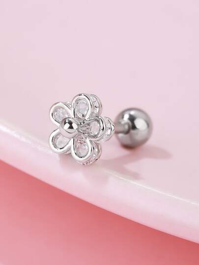 1pc Flower Decor Stud Earring Valentines,Mom,Mother,Mother's Day,Gift