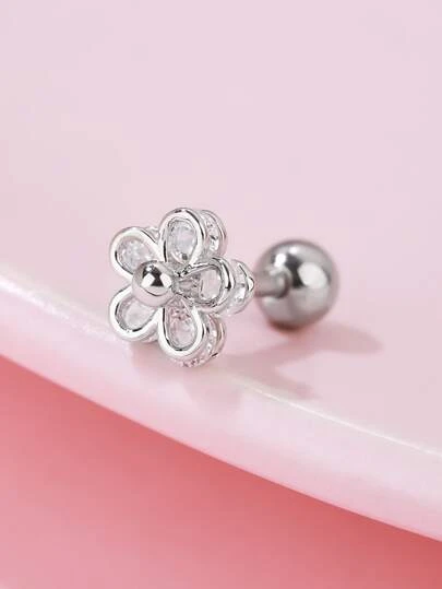 1 件花朵装饰耳钉 情人节、妈妈、母亲、母亲节、礼物