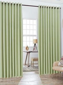 1pc Blackout Sheer Curtain, Practical Multipurpose For Balcony, Living Room And Holiday Home - Light Grey - View 17