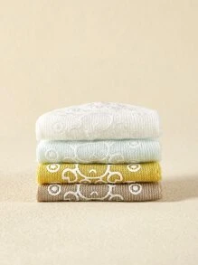 4pairs Baby Solid Crew Socks - Multicolor - View 5