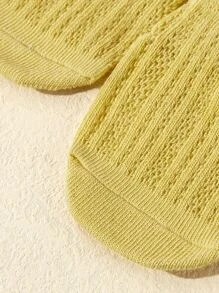 4pairs Baby Solid Crew Socks - Multicolor - View 7