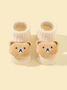 Bebé 1 par Calcetines con diseño de oso - Beis - Ver 1